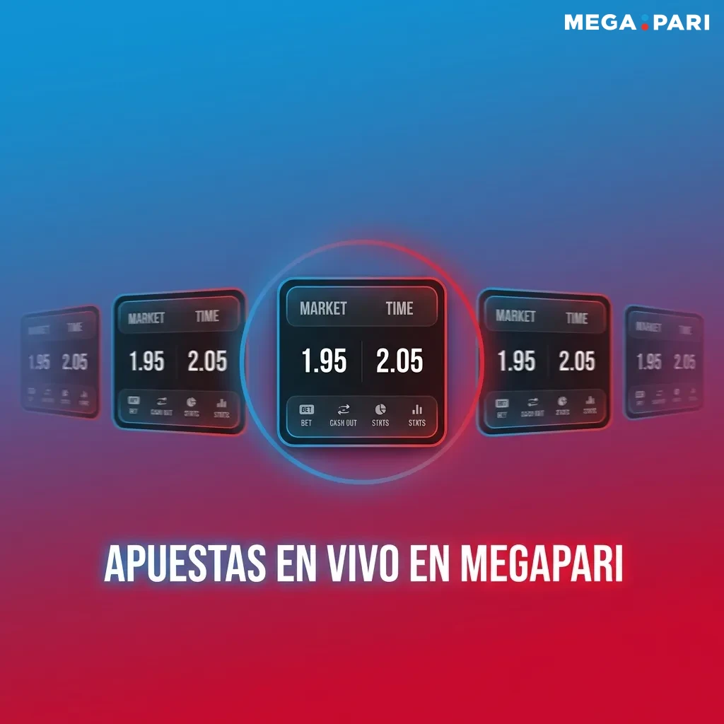 Interfaz de apuestas en vivo de Megapari mostrando estadísticas y cuotas en tiempo real de eventos deportivos