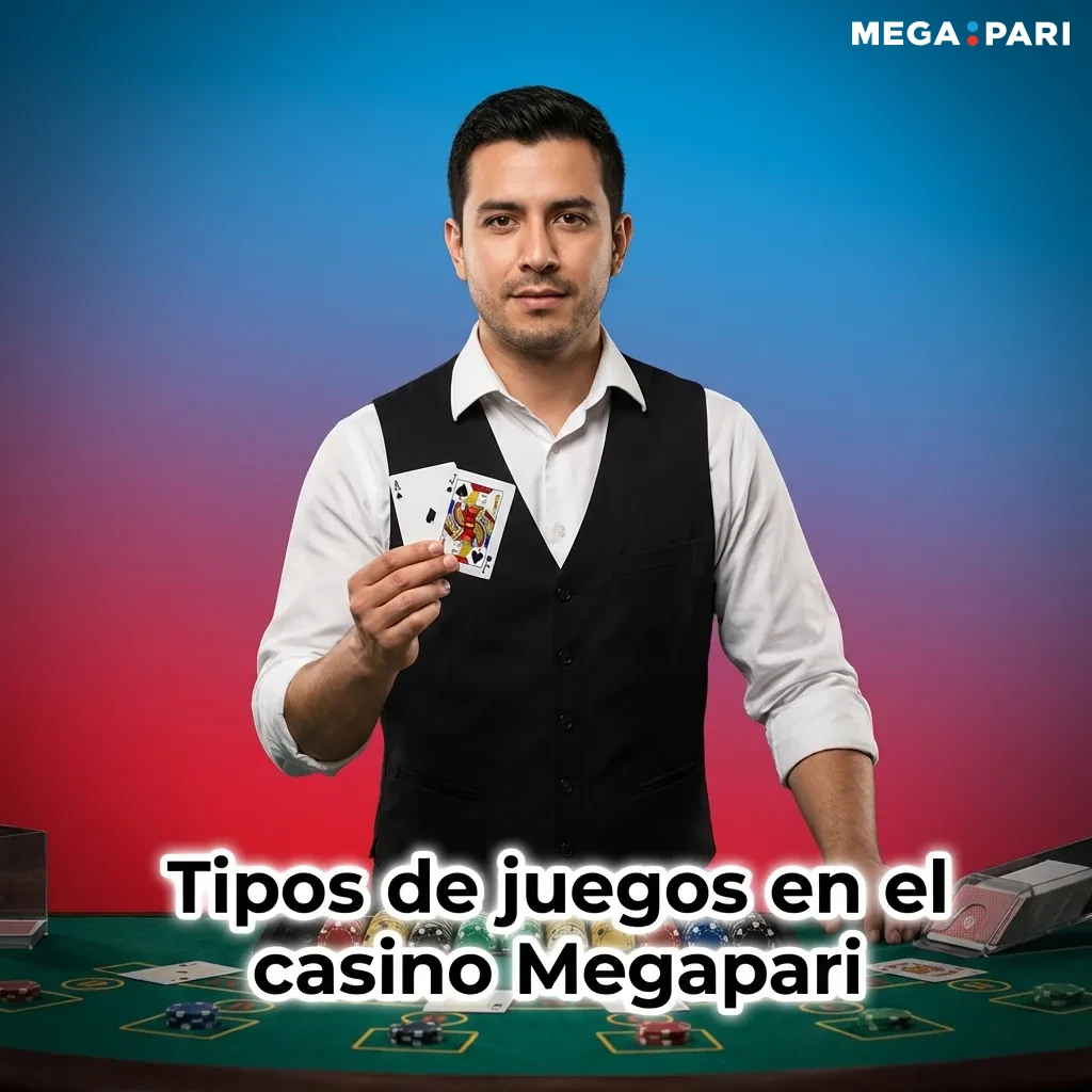 Interfaz del casino Megapari mostrando categorías de juegos: tragamonedas, crash, mesa, video póker y jackpots progresivos