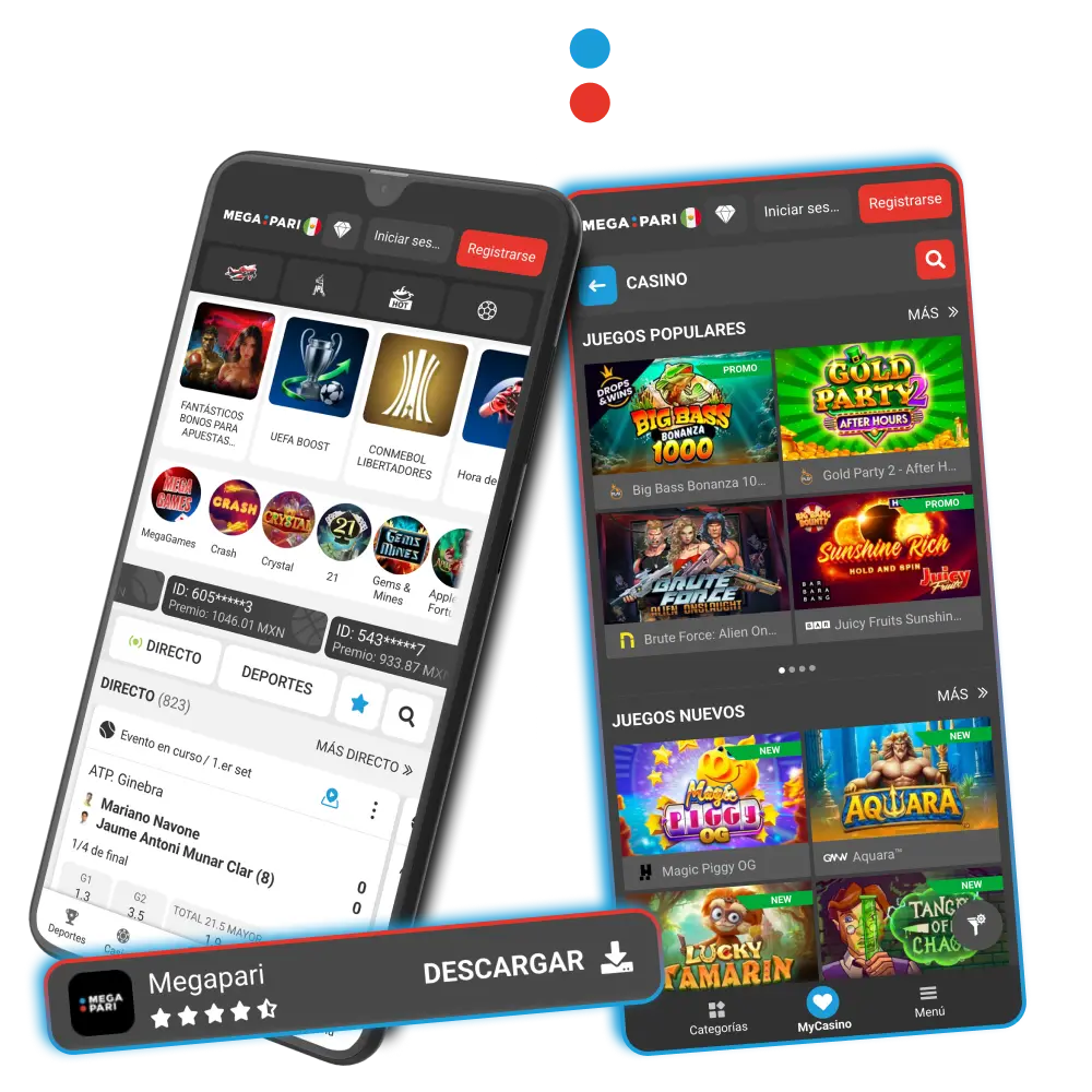 Megapari app oficial apuestas y casino México.