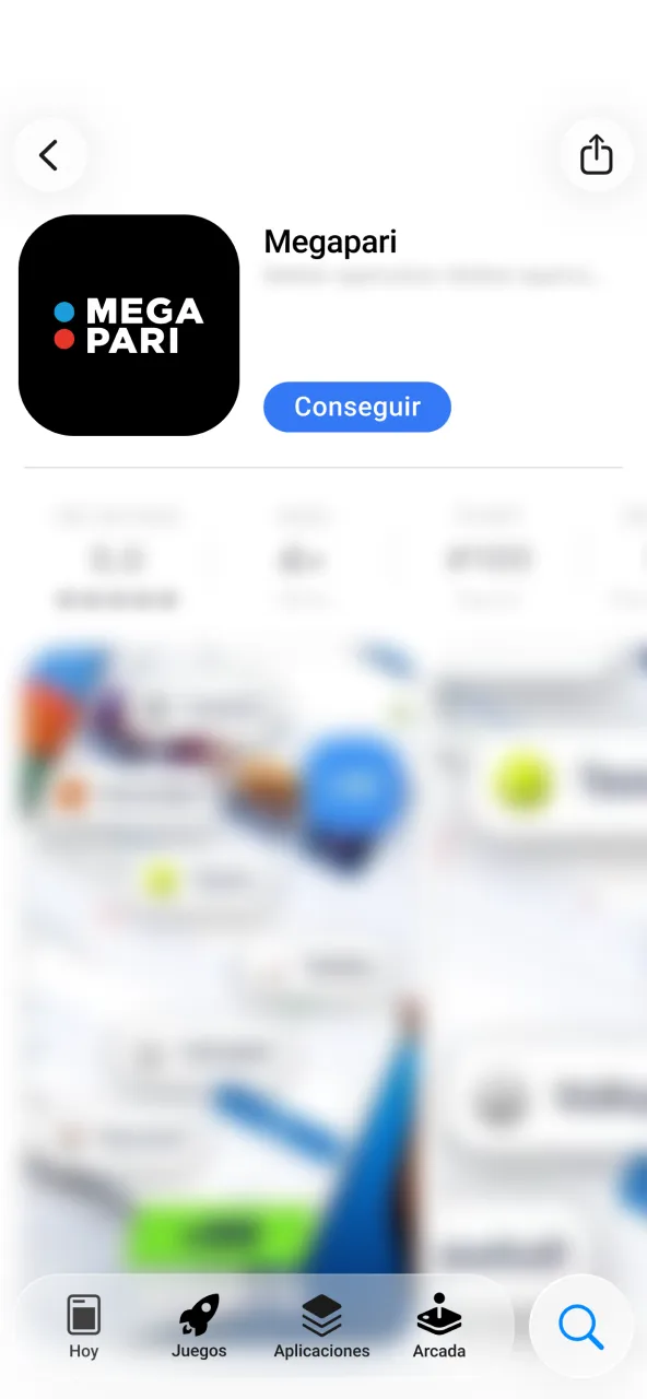 Descarga TestFlight desde App Store para Megapari.