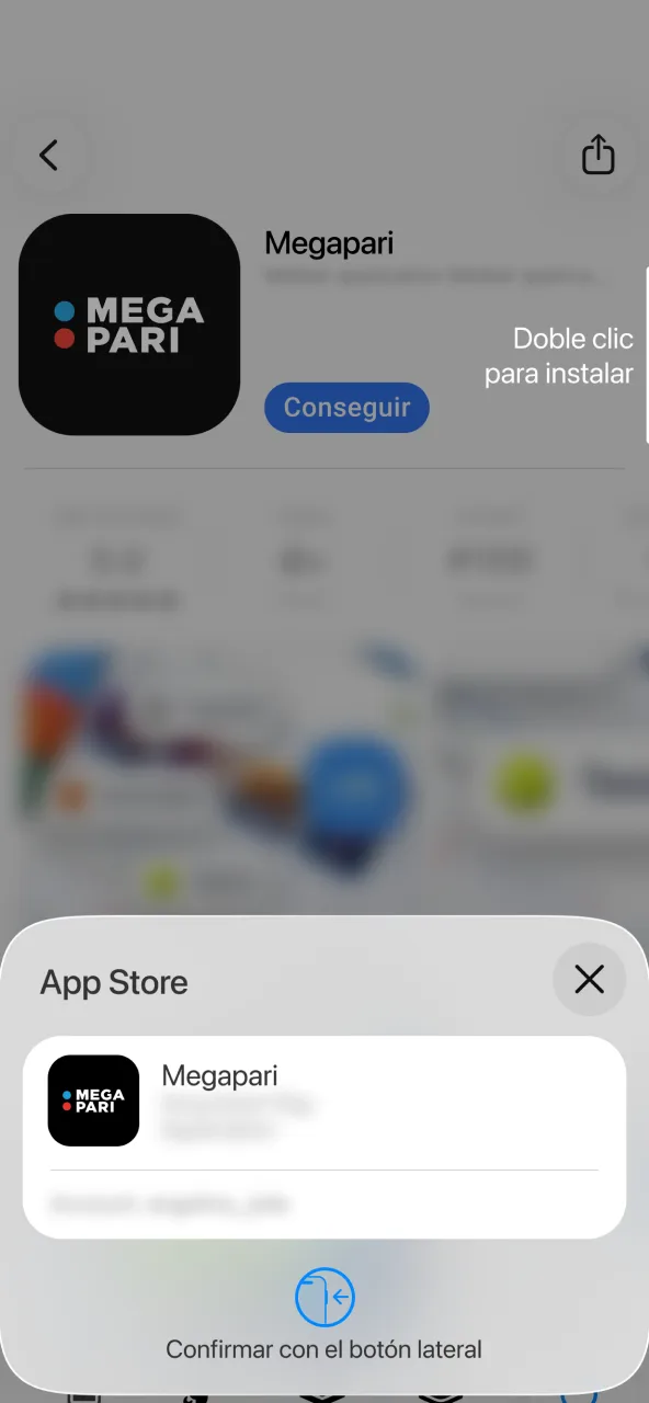 Megapari se descarga e instala en tu dispositivo iPhone.