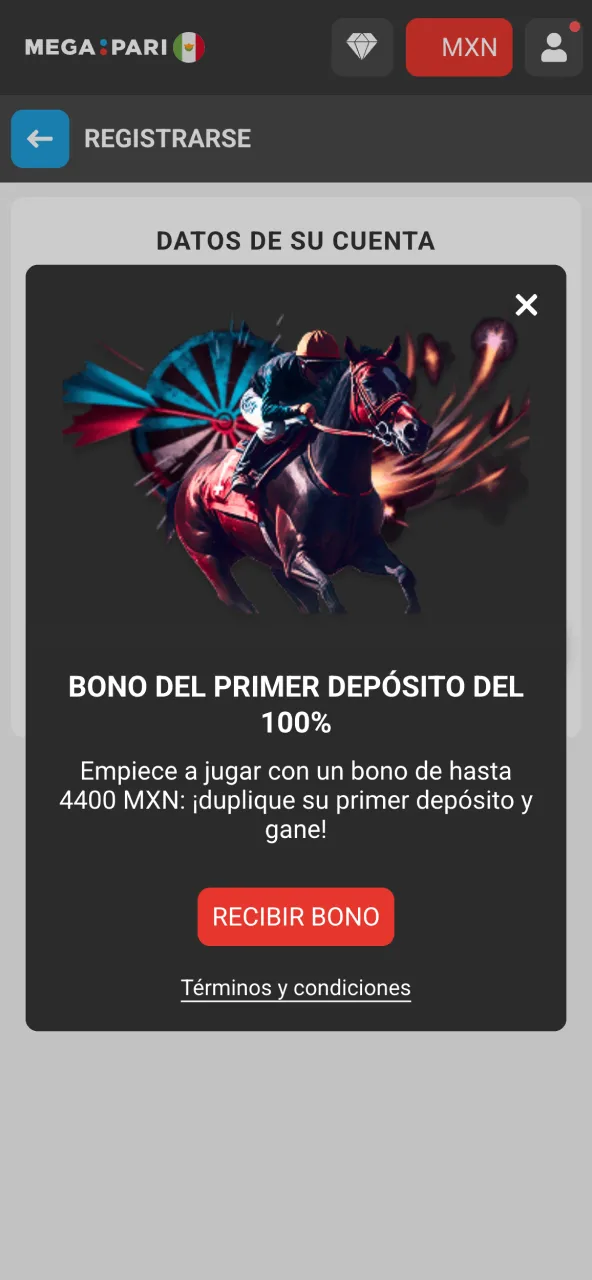 Usa bono de Megapari en tragamonedas seleccionadas.
