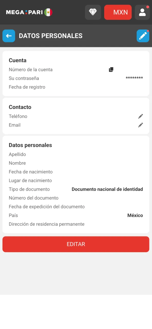Megapari completa verificación en 24 horas para retiros.
