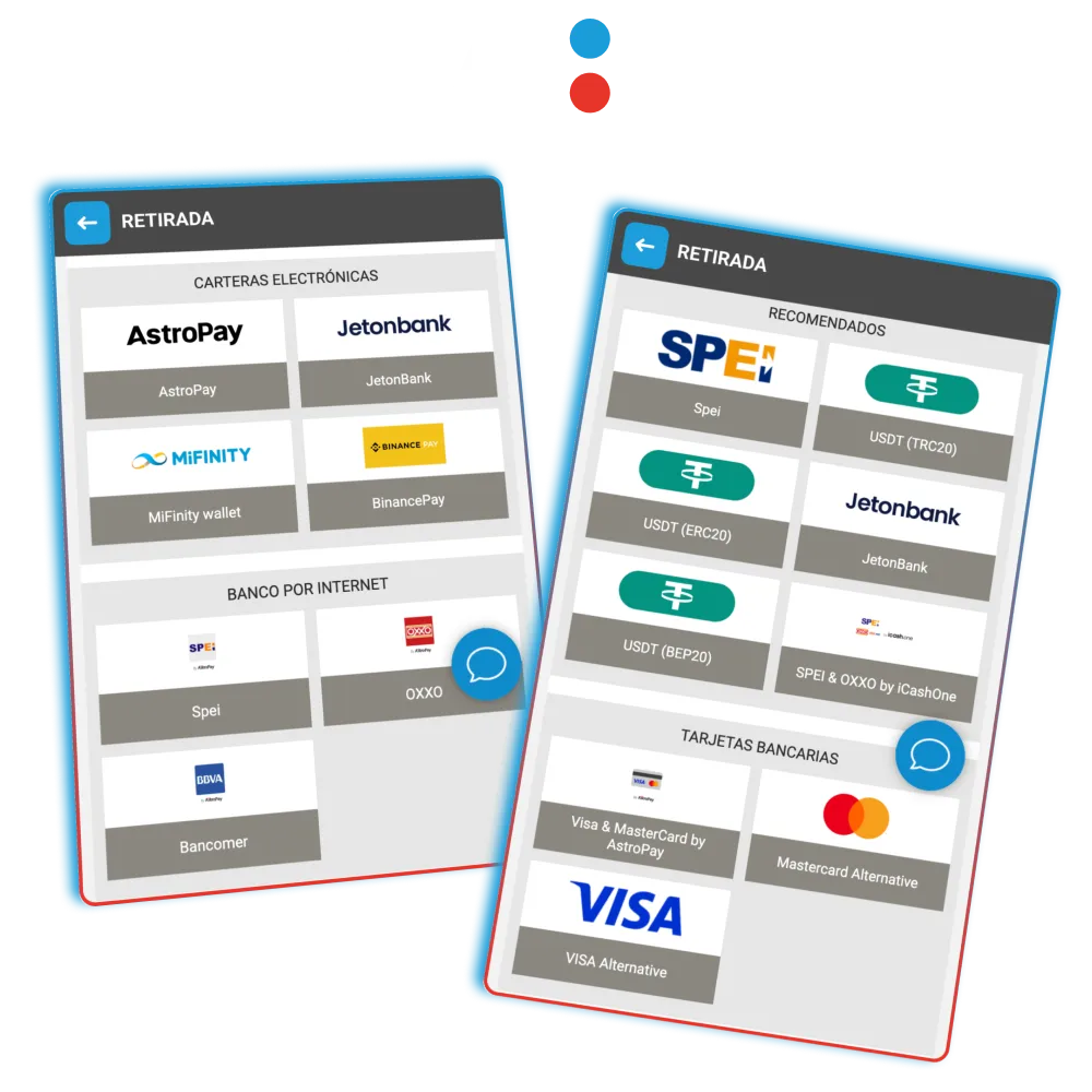Retiros Megapari con tiempos de pago inmediatos o 24 horas.